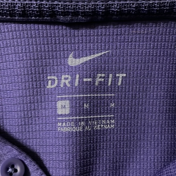 Men’s Nike dry fit, medium purple polo TCU shirt excellent condition - Picture 5 of 5